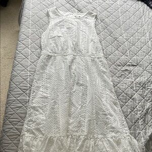 J. Crew White Eyelet Sleeveless Dress